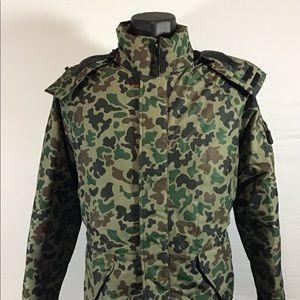 Converse Thomas Down Camo Print Hooded Jacket  XL